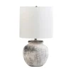 Table Lamps-Kirkland's Home Distressed And Gray Ceramic Table Lamp White