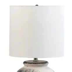 Table Lamps-Kirkland's Home Distressed And Gray Ceramic Table Lamp White