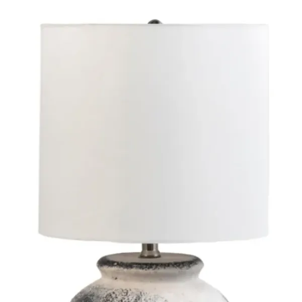 Table Lamps-Kirkland's Home Distressed And Gray Ceramic Table Lamp White
