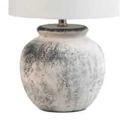 Table Lamps-Kirkland's Home Distressed And Gray Ceramic Table Lamp White