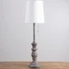 Buffet Lamps-Kirkland's Home Distressed Antique Gray Buffet Lamp White