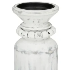 Candle Holders-Kirkland's Home Distressed Beaded Candle Holders, Set Of 3 White