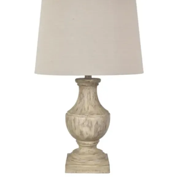 Table Lamps-Kirkland's Home Distressed Brown Table Lamp Ivory