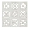 Wall Plaques-Kirkland's Home Distressed Carved Wood Floral Wall Plaque White