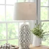 Table Lamps-Kirkland's Home Distressed Cream Lilly Table Lamp Tan