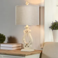 Table Lamps-Kirkland's Home Distressed French Farmhouse Table Lamp White