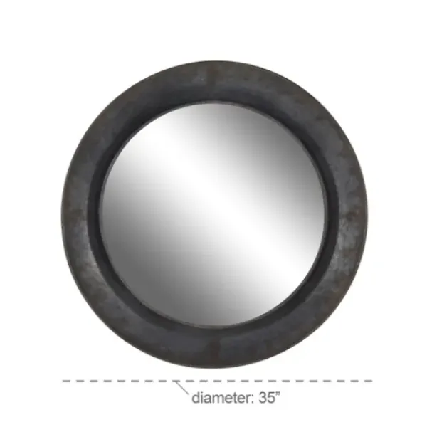 Framed Mirrors-Kirkland's Home Distressed Galvanized Curved Framed Mirror