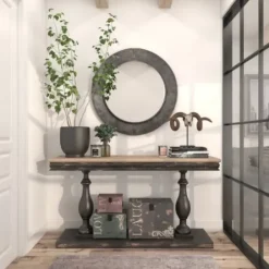 Framed Mirrors-Kirkland's Home Distressed Galvanized Curved Framed Mirror