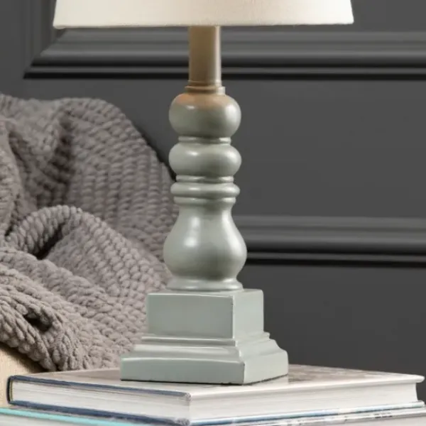 Table Lamps-Kirkland's Home Distressed Gray Candlestick Table Lamp White