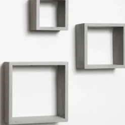 Shelves-Kirkland's Home Distressed Gray Floating Box Shelves, Set Of 3
