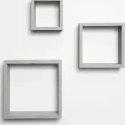 Shelves-Kirkland's Home Distressed Gray Floating Box Shelves, Set Of 3