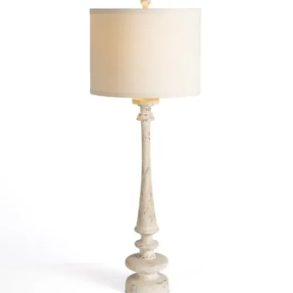 Buffet Lamps-Kirkland's Home Distressed Ivory Lucy Buffet Lamp Tan