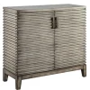 Cabinets & Sideboards-Kirkland's Home Distressed Linear 2-Door Wooden Chest Gray