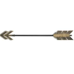 Wall Plaques-Kirkland's Home Distressed Metal Decorative Arrow Wall Plaque Gold/Black