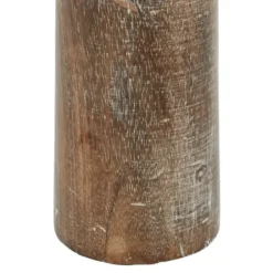 Candle Holders-Kirkland's Home Distressed Mocha Mango Wood Candlesticks, Set Of 3 Brown