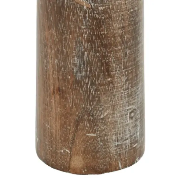 Candle Holders-Kirkland's Home Distressed Mocha Mango Wood Candlesticks, Set Of 3 Brown