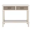 Console Tables-Kirkland's Home Distressed Natural Ronan 2-Drawer Console Table White