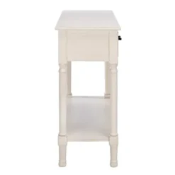 Console Tables-Kirkland's Home Distressed Natural Ronan 2-Drawer Console Table White