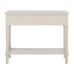 Console Tables-Kirkland's Home Distressed Natural Ronan 2-Drawer Console Table White