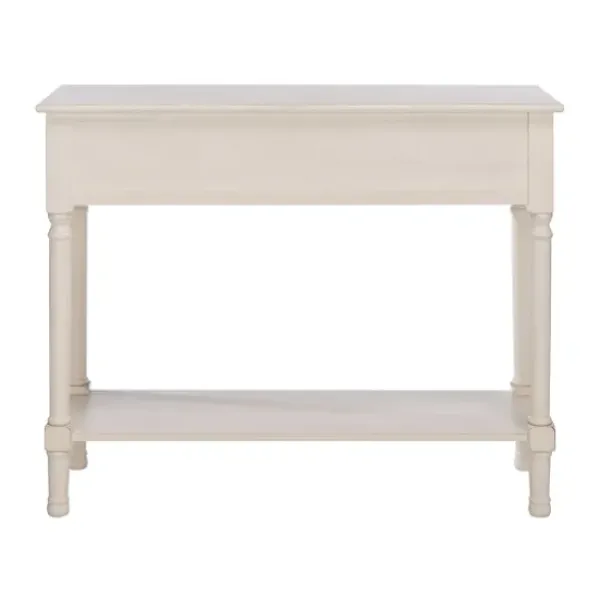 Console Tables-Kirkland's Home Distressed Natural Ronan 2-Drawer Console Table White