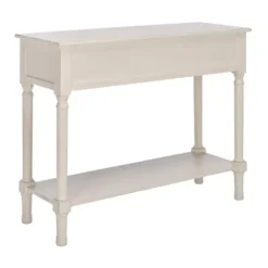 Console Tables-Kirkland's Home Distressed Natural Ronan 2-Drawer Console Table White