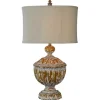 Table Lamps-Kirkland's Home Distressed Natural Table Lamp Tan