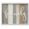 Wall Quotes & Signs-Kirkland's Home Distressed Planks Family Framed Plaque Gray/White/Brown