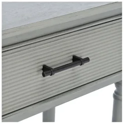 Entryway Furniture-Kirkland's Home Distressed Ronan 2-Drawer Console Table Gray