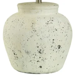 Table Lamps-Kirkland's Home Distressed Round Table Lamp White