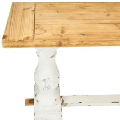 Console Tables-Kirkland's Home Distressed Rustic Carved Console Table White