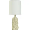 Table Lamps-Kirkland's Home Distressed Starfish Pattern Table Lamp White