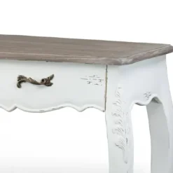 Console Tables-Kirkland's Home Distressed Streaked Console Table Ivory