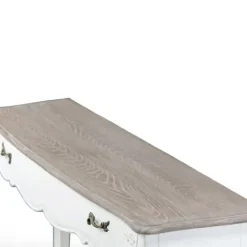 Console Tables-Kirkland's Home Distressed Streaked Console Table Ivory