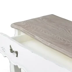 Console Tables-Kirkland's Home Distressed Streaked Console Table Ivory