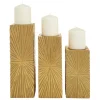 Candle Holders-Kirkland's Home Distressed Sunburst Candle Holders, Set Of 3 Gold