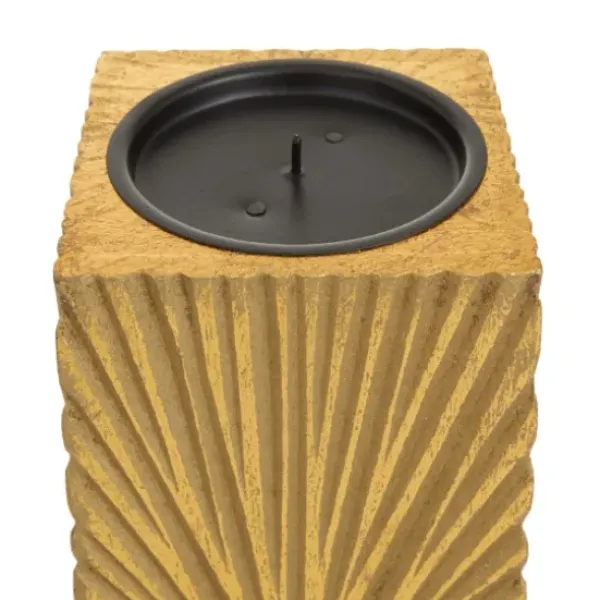 Candle Holders-Kirkland's Home Distressed Sunburst Candle Holders, Set Of 3 Gold