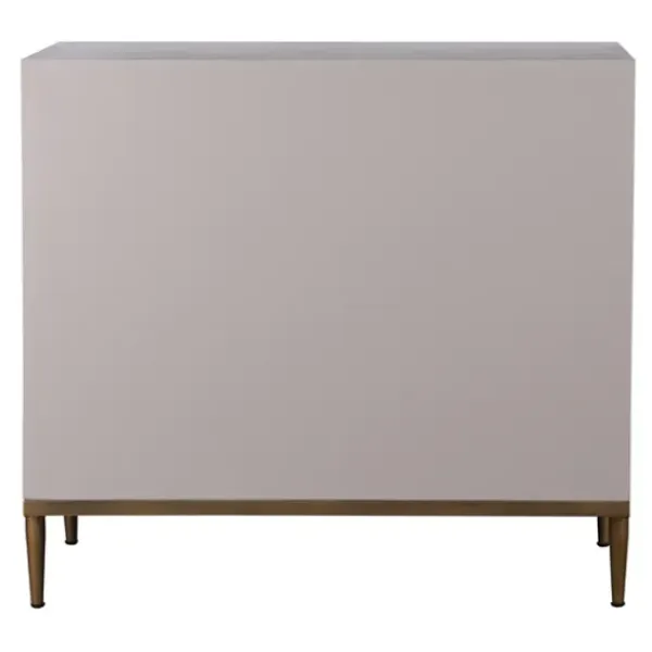 Cabinets & Sideboards-Kirkland's Home Distressed Taupe And Gray 2-Door Cabinet