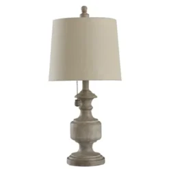 Table Lamps-Kirkland's Home Distressed Urn Resin Table Lamp Gray
