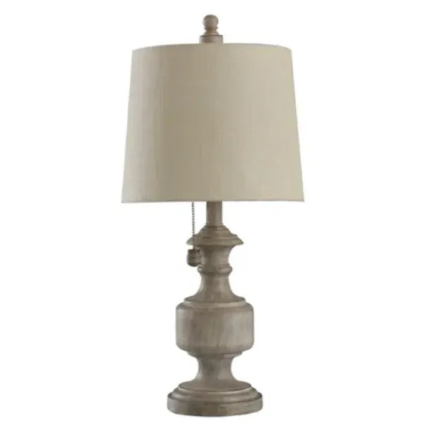 Table Lamps-Kirkland's Home Distressed Urn Resin Table Lamp Gray