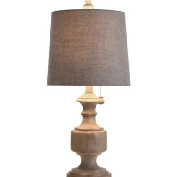 Table Lamps-Kirkland's Home Distressed Urn Resin Table Lamp Gray