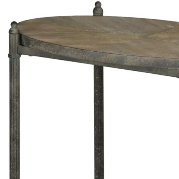 Accent & End Tables-Kirkland's Home Distressed Vintage Rolling Cart Accent Table Tan