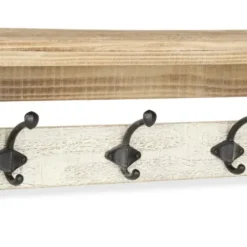 Shelves-Kirkland's Home Distressed Wall Shelf With Hooks