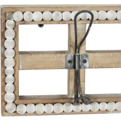 Hooks-Kirkland's Home Distressed White Wood And Metal Wall Hooks