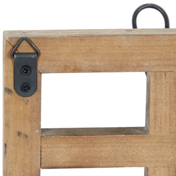 Hooks-Kirkland's Home Distressed White Wood And Metal Wall Hooks