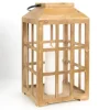 Lanterns-Kirkland's Home Distressed Windowpane Wood Lantern, 16 In. Tan