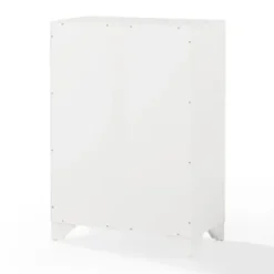 Bathroom Furniture-Kirkland's Home Distressed Wood Accent Cabinet White