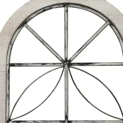 Wall Plaques-Kirkland's Home Distressed Wood And Metal Window Wall Plaque White