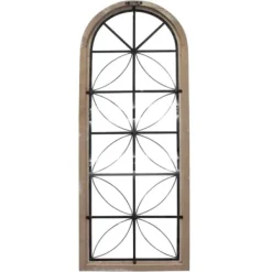 Wall Plaques-Kirkland's Home Distressed Wood And Metal Window Wall Plaque White