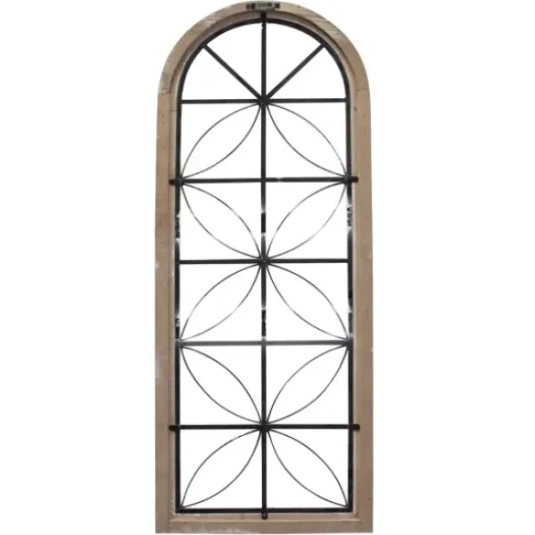 Wall Plaques-Kirkland's Home Distressed Wood And Metal Window Wall Plaque White