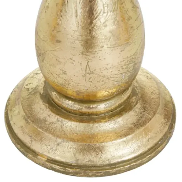 Candle Holders-Kirkland's Home Distressed Wood Candle Holders, Set Of 3 Gold